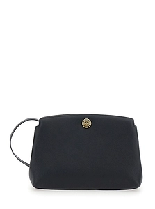 Pushlock Leather Clutch Bag