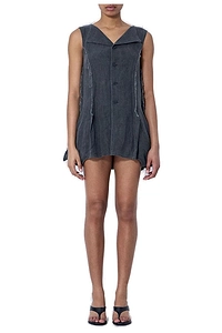 Buttoned Sleeveless Dress