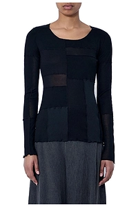 Limi Feu Long-Sleeved Patchwork Knitted T-Shirt