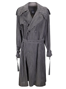 Limi Feu Distressed Long Trench Coat