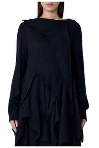 Limi Feu Draped Long-Sleeved Top