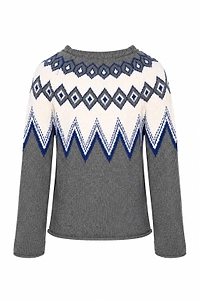 Liviana Conti Geometric Yoke Knitted Sweater