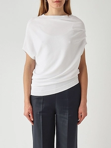 Liviana Conti Larisa Draped Knitted Top