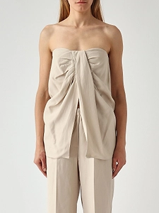 Liviana Conti June Draped Strapless Top