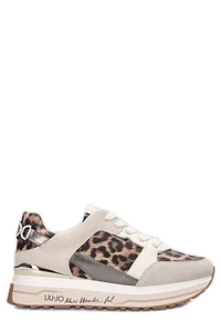 Liu Jo Leopard Printed Lace-Up Sneakers