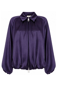 Liviana Conti Pleated Zip-Up Jacket