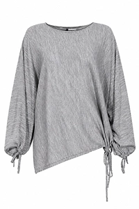 Liviana Conti Open-Back Drawstring Knitted Top