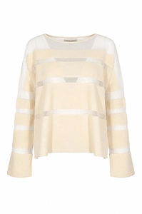 Liviana Conti Sheer Panel Knitted Sweater