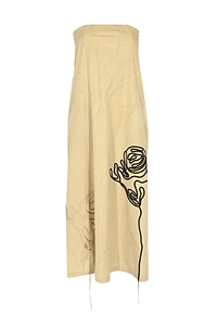 Liviana Conti Strapless Embroidered Midi Dress