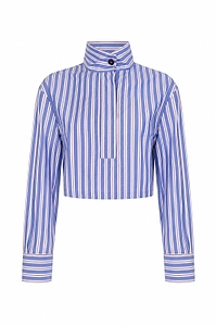 Liviana Conti Striped Cropped Shirt