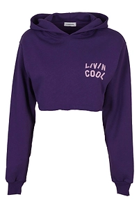 Livincool Cropped Hoodie Sweater