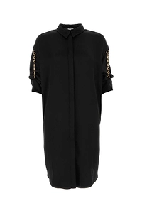 Loewe Chain-Embellished Short-Sleeved Shirt Dress