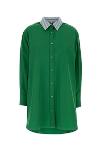 Loewe Contrast Collar Shirt Dress