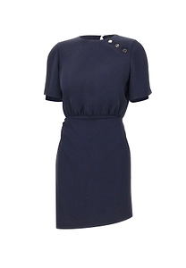 Liu Jo Buttoned Asymmetric Short Dress