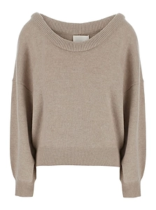 Lisa Yang Doria Off-Shoulder Knitted Sweater