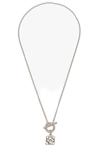 Loewe Logo Plaque Necklace
