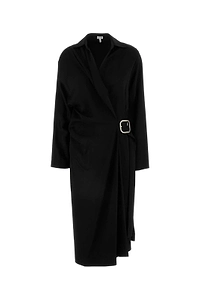 Loewe Long-Sleeved Belted Midi Dress