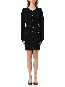 Liu Jo Shoulder Pads Detailed Knitted Dress