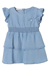 Liu Jo Kids Bow-Detailed Denim Dress