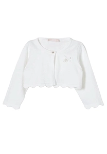 Liu Jo Kids Bow-Detailed Cropped Cardigan