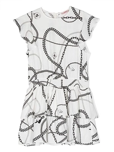 Liu Jo Kids Chain-Printed Crewneck Dress