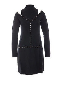 Liu Jo Studded High Neck Knitted Dress