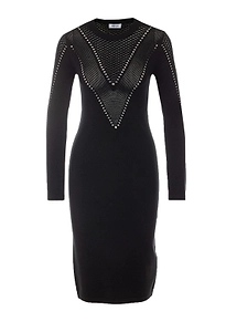 Liu Jo Studded Mesh Knitted Dress