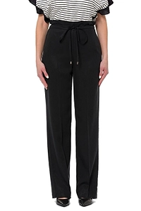 Liu Jo Tie-Waist Wide-Leg Pants