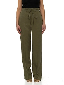 Liu Jo Tie-Waist Wide-Leg Pants