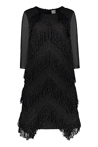 Lorena Antoniazzi Fringe Shift Dress