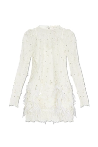 Loveshackfancy Alouetta Embellished Mini Dress