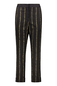 Lorena Antoniazzi Pinstriped Cuffed Pants
