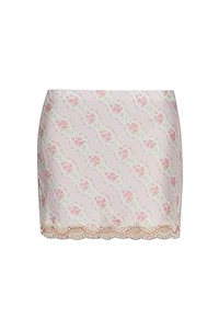 Bernes Lace-Trim Mini Skirt