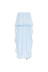 Loveshackfancy Jolina Ruffled High-Low Skirt