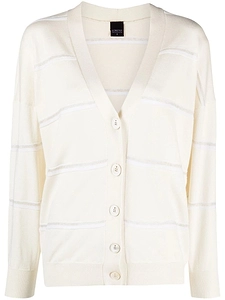 Lorena Antoniazzi V-Neck Striped Cardigan