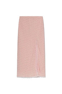 Silvia Floral Lace-Trim Skirt