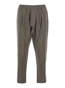 Low Brand Elastic Waist Pants With Back Pockets