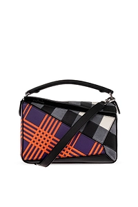 Loewe Puzzle Small Check Shoulder Bag