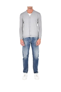 Long-Sleeved V-Neck Cardigan