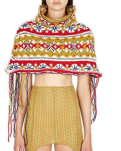 Folklore Fairisle High Neck Cape