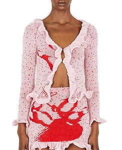 Louise Lyngh Bjerregaard Ruffled Knitted Cardigan