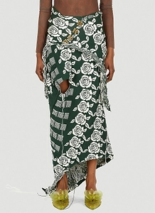 Louise Lyngh Bjerregaard Draped Knit Skirt