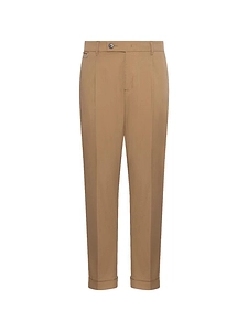 Low Brand Turned-Up Cuffs Pleated Trousers