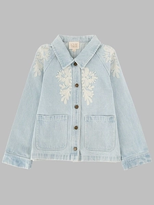 Louise Misha Rafaela Embroidered Denim Jacket