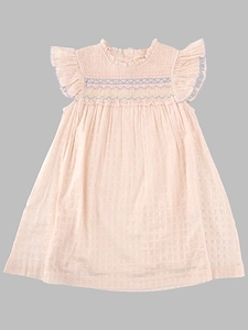 Smocked Ruffle Sleeve Dress