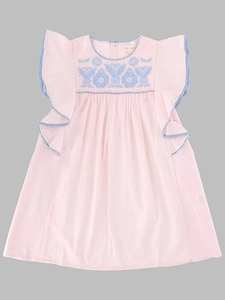 Taliana Embroidered Ruffle Dress