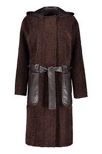 Low Classic Faux-Leather Reversible Coat