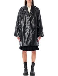 Low Classic Oversized Faux Leather Coat