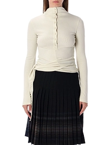 Wrap Long Sleeve Button Top