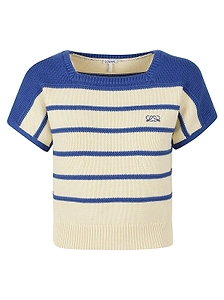 Loewe Striped Cropped Knitted Top